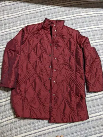 퀼팅 자켓 버건디 M