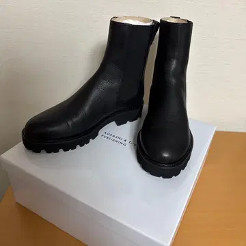 북유럽,  사이드 고어 부츠 / 소가죽 / 블랙 23cm