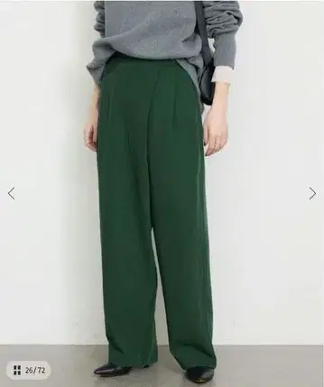 택 포함 새상품 슬로브 이에나 프론트 턱 스트레이트 팬츠 와이드 팬츠