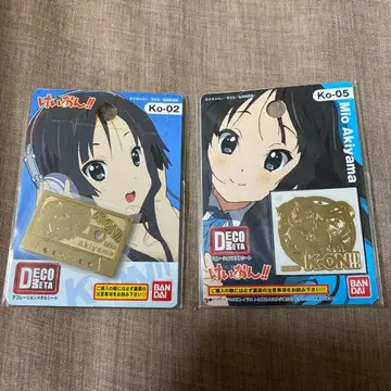 [ 미사용 ] 케이온! 데코레이션 메탈 시트 아키야마 미오 2종류 세트