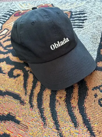 Oblada 코튼 로고 캡 블랙