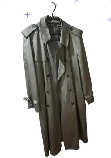 트렌치코트 남성용 올리브 그린 일본제 L 사이즈