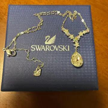 스와로브스키 티어드롭 목걸이 크리스탈 실버