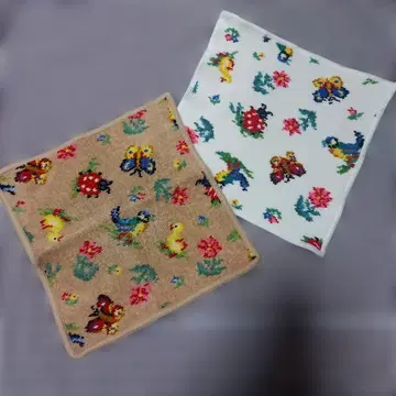FEILER 타월 손수건 하이디 베이지 & 화이트 2장 세트 used