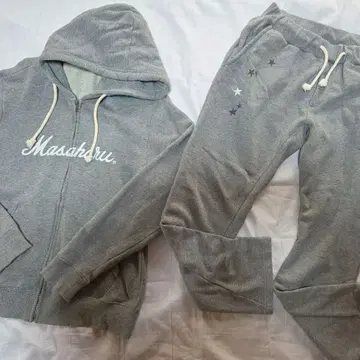 Masaharu. 후드 부착 맨투맨 상하의 세트