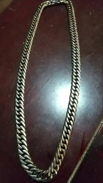 티타늄 실버 체인 목걸이 50cm