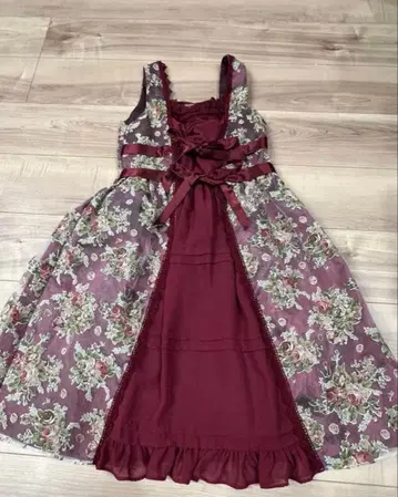 온라인 한정판 axes femme POETIQUE 꽃무늬 리본 원피스