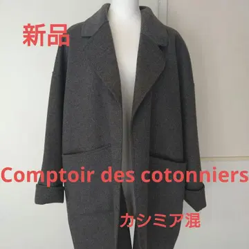 [ 새상품 ]    캐시미어 혼방 울 리버 코트 루즈핏 경량