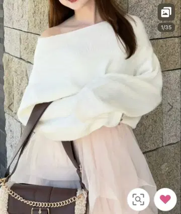 리엔다 [ 새상품 ] 니트 스웨터 오프숄더 니트탑