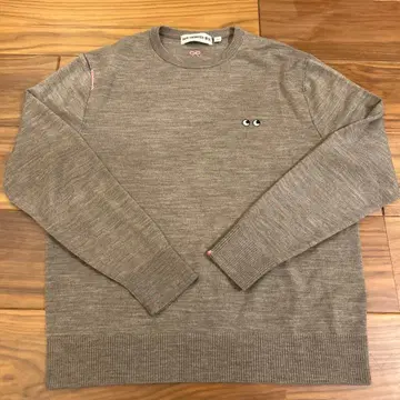 안야 힌드마치 유니클로 메리노 크루넥 스웨터 L 브라운