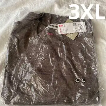 유니클로 안야 힌드마치 메리노 크루넥 스웨터 3XL 브라운