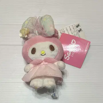 마이멜로디 마스코트 키링 플라워 리본 마이멜로디 봉제 인형