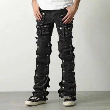 GUAPI 구아피 청바지 Iron Grey Stacked Premium