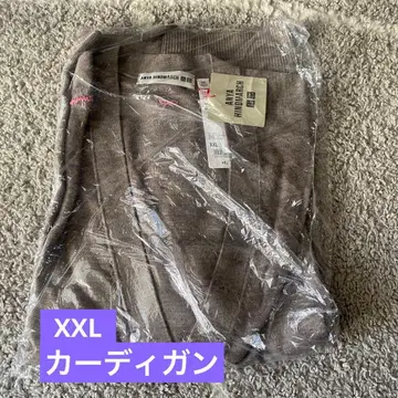 유니클로 안야 힌드마치 메리노 오버 사이즈 V넥 가디건 XXL