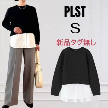 완판템 새상품 PLST 라이트 벌룬 셔츠 도킹 풀오버 S 블랙