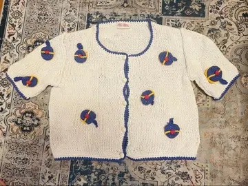 [ PINK HOUSE ] 가디건 꽃 모티브