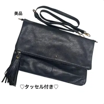 [ 새상품급 ] 다크 블루 가죽 숄더백