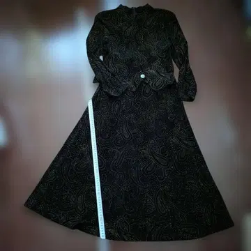 블랙 롱 투피스