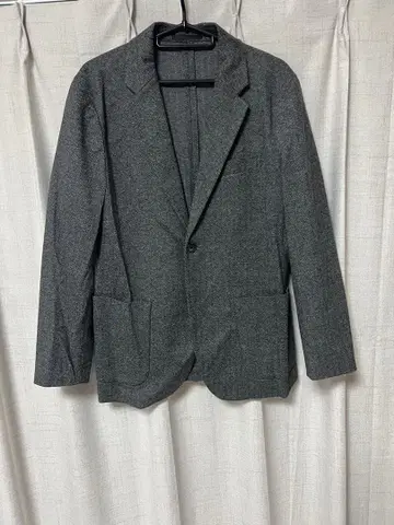 그레이 캐주얼 수트 싱글 버튼