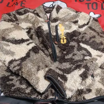 EVISU 보아 플리스 자켓 자수 XL