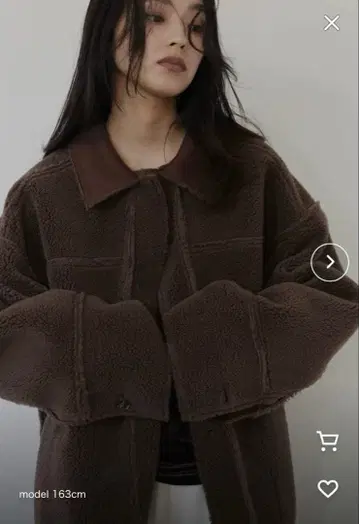 LIAN hellam 무스탕 보아 리버서블 코트 브라운