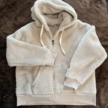 모즈 moz 플리스 후드티 보아 후드티 베이지 복슬복슬