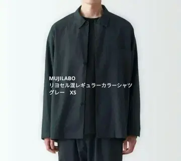MUJILABO 리오셀 혼방 레귤러 카라 셔츠 그레이 XS