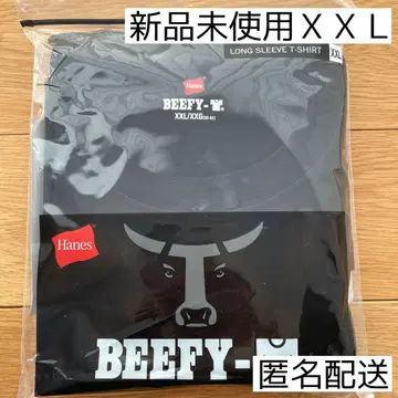 Hanes BEEFY-T 긴팔 티셔츠 XXL 블랙 비피 롱티