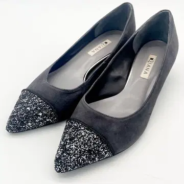 DIANA 펌프스 글리터 스틸레토 스웨이드 로우힐