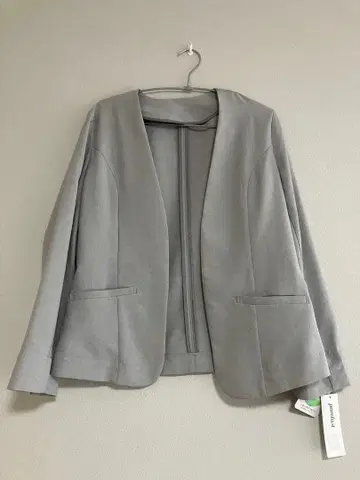 미사용 새상품 purelast 노카라 자켓 그레이