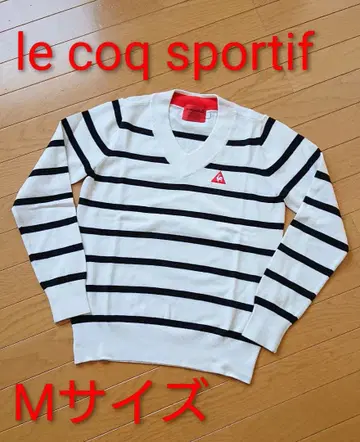 르꼬끄 V넥 니트 보더 골프웨어 여성 가을/겨울