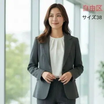 자유구 여성용 자켓 38 그레이 출퇴근용 깔끔한 오피스 캐주얼