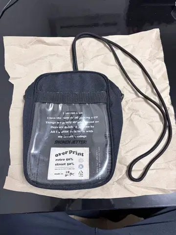 over Print 숄더백 블랙