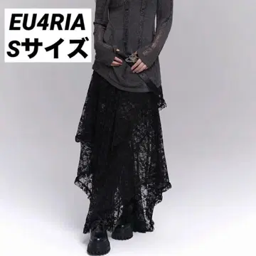 새상품급 EU4RIA 유포리아 롱 스커트 블랙 고딕 모드 스타일