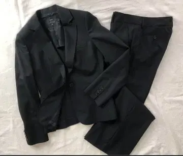 [새상품급] INED 수트 상하의 팬츠 셋업 11호 울 혼방 블랙