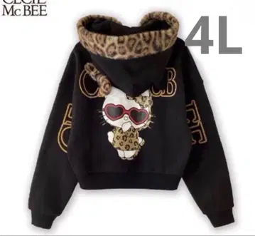 아베일 키티 세실 맥비 후드티 4L 아베일 레오파드 무늬 키티