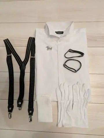 [결혼식용] [파티용] 남성용 포멀 셔츠와 액세서리 세트