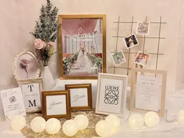 [ 특별 가격 ] 웨딩 웰컴 스페이스 라이트 포함 인기 세트 골드 계열