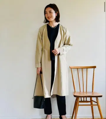 [ OURHOME ] 아워홈 믿음직한 노카라 코트 라이트 베이지