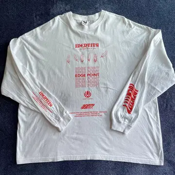 UVERworld EDGE POINT 롱 T셔츠 화이트