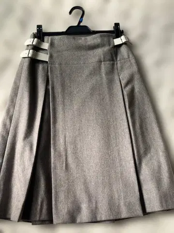 MACPHEE 울 100% 랩스커트