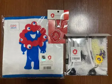 EXPO 오사카 만박 2025 미야쿠미야쿠 타월 블랙 레이스 백 키링