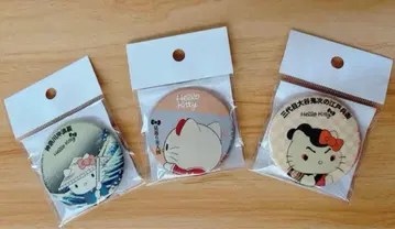 헬로키티전 동박 콜라보 디자인 캔뱃지 3종 세트
