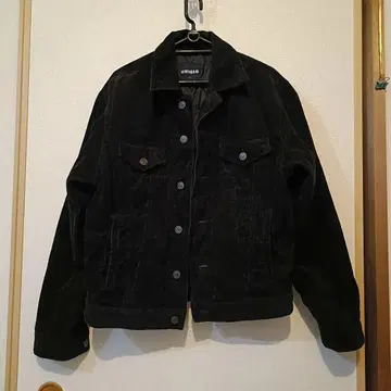 올드 유니클로 코듀로이 충전솜 셔츠 자켓 남성용 M 블랙