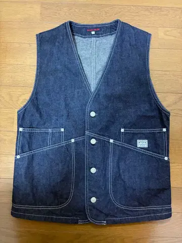 [ 새상품급 ] BLUEBLUE 데님 워크 베스트 S 사이즈