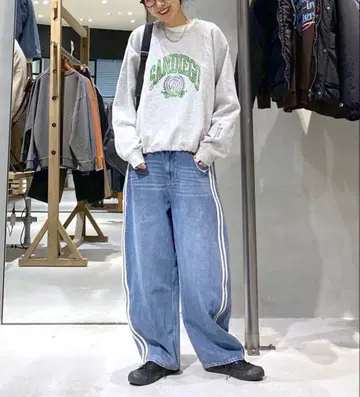 니코앤드 makestuff 라인 데님 팬츠 미사요 씨