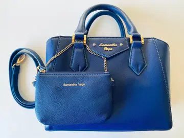 사만다 베가 블루 핸드백 미니 파우치 포함