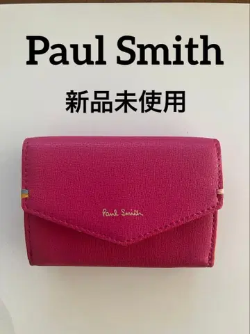 [미사용 새상품] Paul Smith 컴팩트 3단 폴더형 지갑 핑크