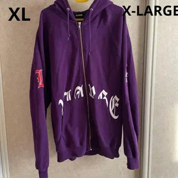 X-LARGE 엑스라지 후드티 보라색 퍼플 XL LL 남성용