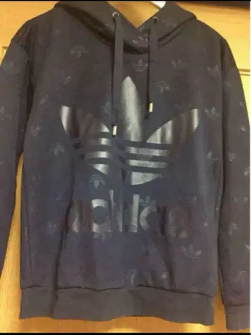 아디다스 오리지널스 올 패턴 빅 로고 후드티 네이비 L 사이즈